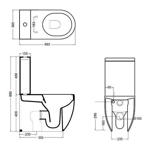 AXA GLOMP MONOBLOK RIMLESS BELA  0201301 3