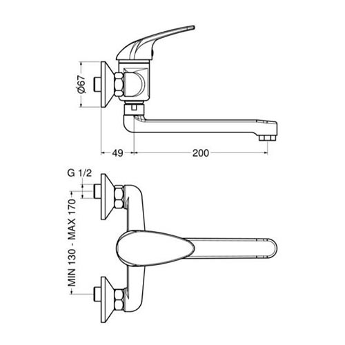 IDRAL H2O ZA SUDOPERU ZIDNA KRATKA  02400/LN 2