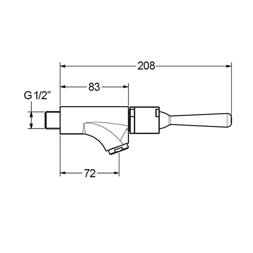 IDRAL H2O CLASSIC POTISNA ZIDNA ANTI-VANDAL  08001A 2