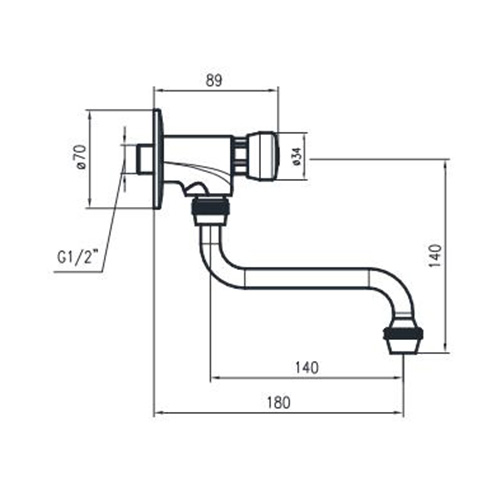 IDRAL H2O CLASSIC POTISNA ZIDNA  08015/E 2