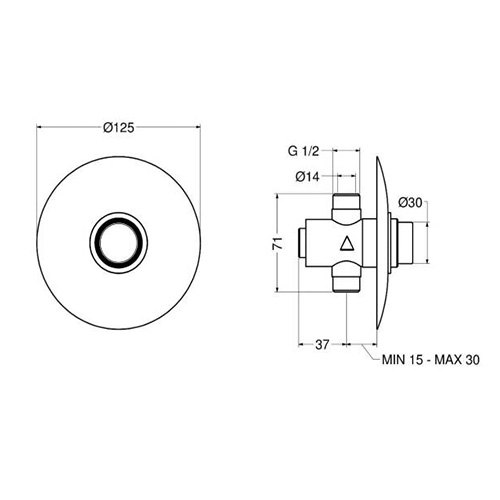 IDRAL H2O MODERN POTISNA ZA KADU ANTI-VANDAL  08540/E-30F 2