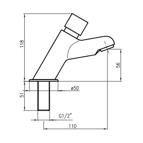 IDRAL H2O MODERN POTISNA SA MEŠAČEM  08210/PM 2