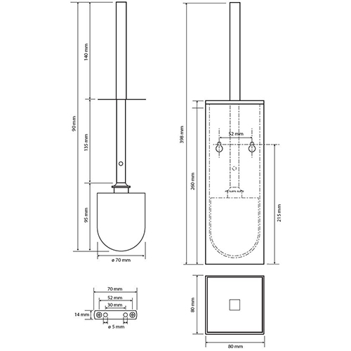 BEMETA WHITE WC ČETKA POD-ZID  102913094 2