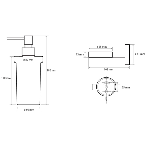 BEMETA WHITE DOZATOR ZA SAPUN 230ml  104109014 2