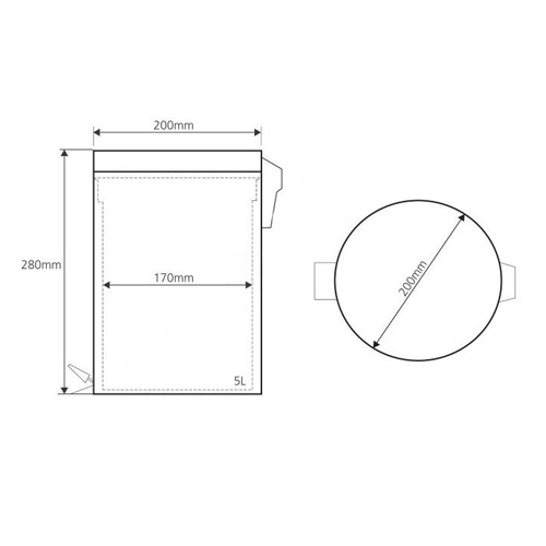 BEMETA KANTA ZA OTPATKE  5L INOX SA PEDALOM  104315012 2