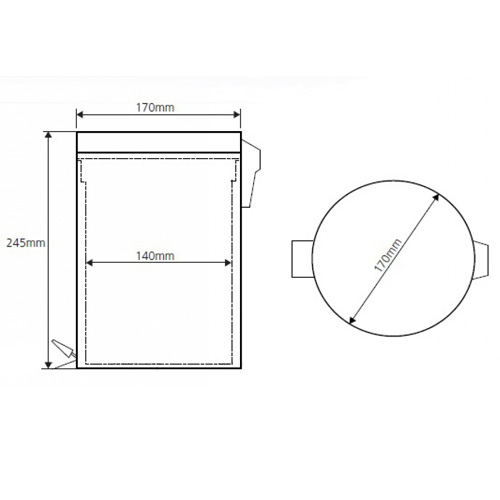 BEMETA KANTA ZA OTPATKE  3L INOX MAT SA PEDALOM  104315022A 2