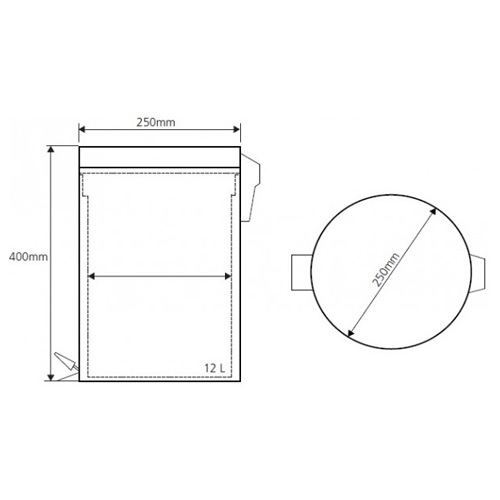 BEMETA KANTA ZA OTPATKE 12L INOX SA PEDALOM  104315032 2