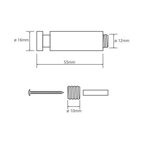 BEMETA OMEGA KUKICA 1/1 50mm HROM VISOK SJAJ  104506082 2