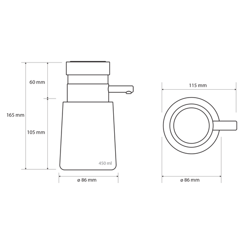 BEMETA DOZATOR ZA SAPUN 450 ml  107109240 2