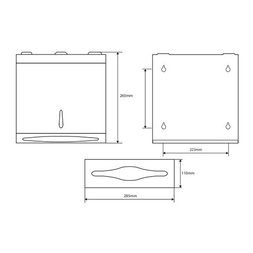 BEMETA DISPENZER ZA PAPIRNE UBRUSE 265mm INOX VISOKI SJAJ  113103031 2