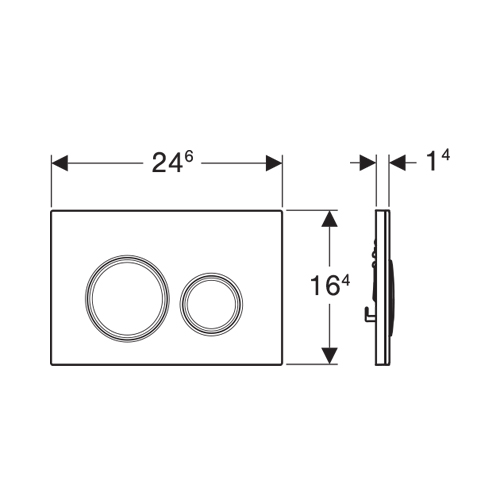 GEBERIT TIPKA SIGMA 21 CRNI HROM CRNA  115.651.SJ.1 2