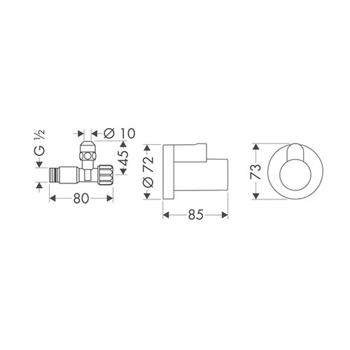 HANSGROHE EK VENTIL G 3/8 SA MASKOM  13954000 2