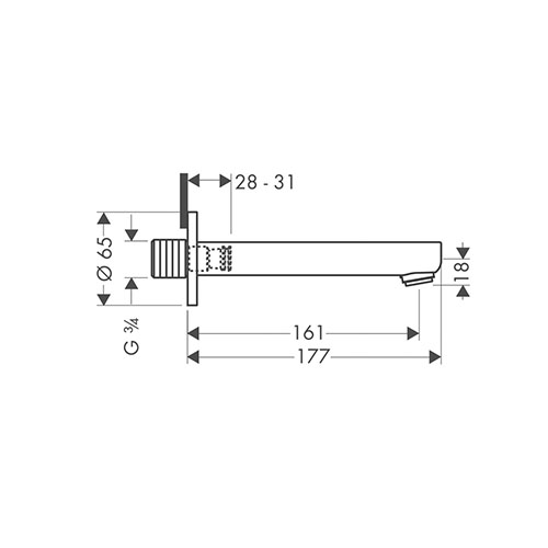 HANSGROHE METRIS S IZLIV ZA KADU  14420000 2