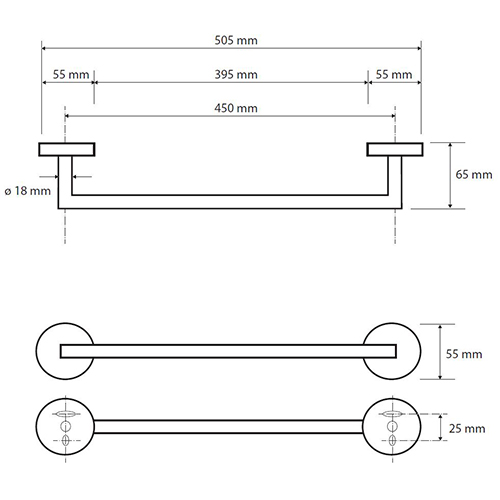 BEMETA GRAPHIT DRŽAČ PEŠKIRA 505  156204022 5