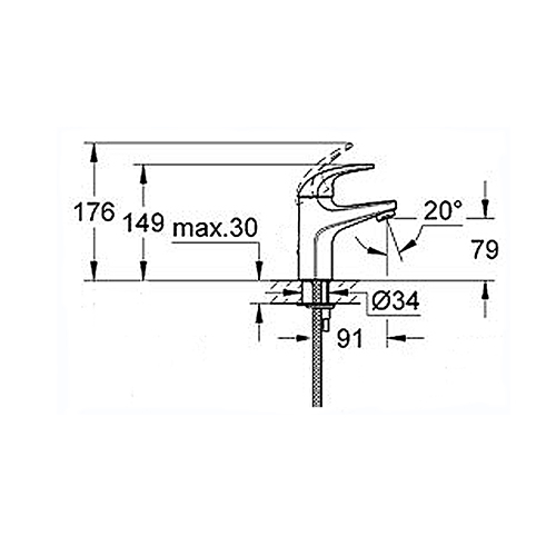 GROHE BAUCURVE ZA LAVABO  23165000 2