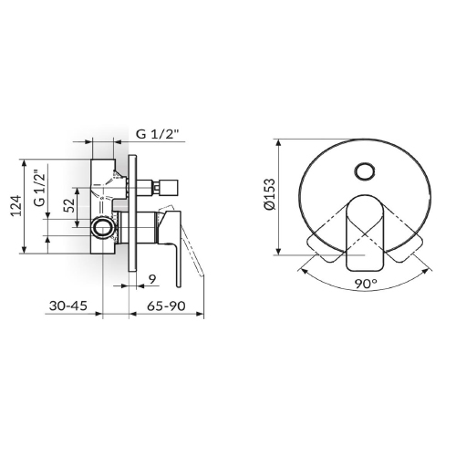 ROSAN S2 BLACK UGRADNA SA PREBACIVAČEM CRNA MAT  231901B 2