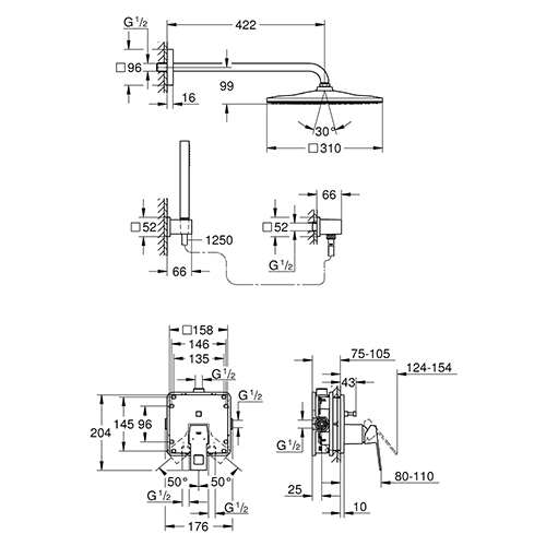 GROHE EUROCUBE UGRADNI SET 25238000 4