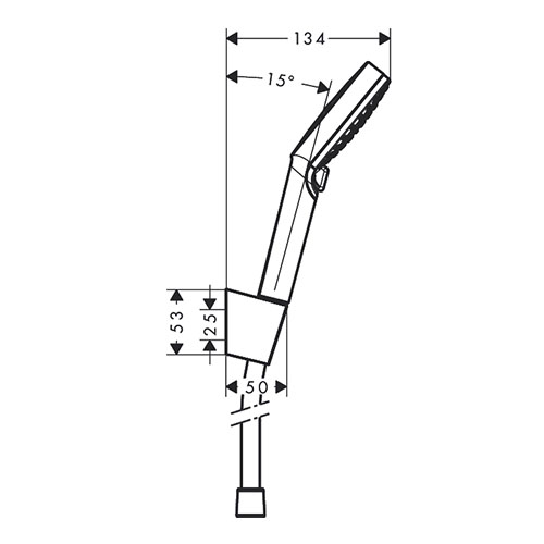 HANSGROHE CROMETTA 100 TUŠ SET VARIO 160 cm BELA/HROM  26692400 2