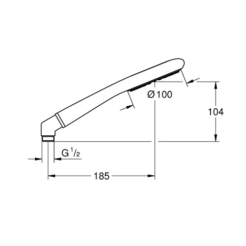GROHE ICON TUŠ RUČICA SIVA  27377000 2