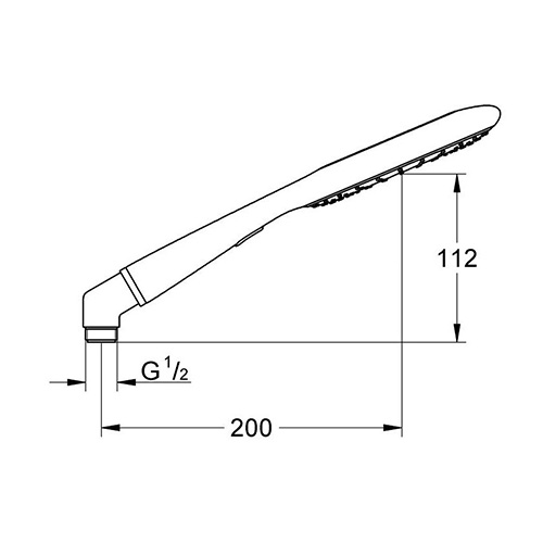 GROHE ICON TUŠ RUČICA CRVENA  27443001 2