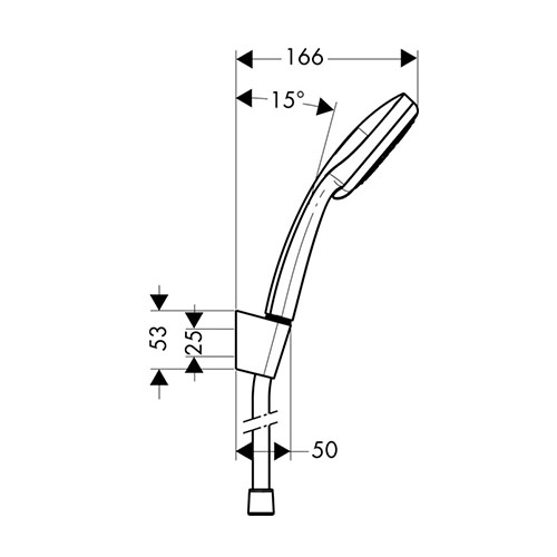 HANSGROHE CROMA 100 TUŠ SET MULTI 125 cm  27593000 2