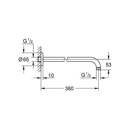 GROHE LULA TUŠA 380MM  28361000 2