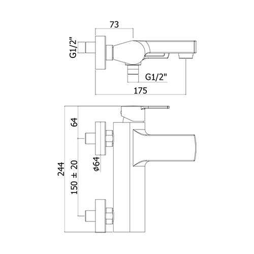 PAFFONI RINGO BATERIJA ZA KADU CRNA MAT  RIN023NO 4