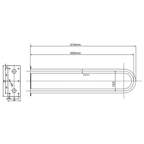 BEMETA HELP RUKOHVAT FIKSNI 600mm INOX VISOK SJAJ  301102051 2