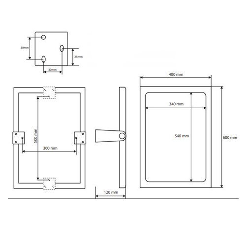 BEMETA HELP OGLEDALO 600X400mm BELO  301401034 2