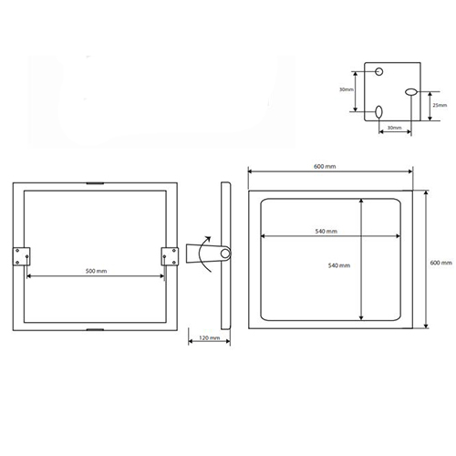 BEMETA HELP OGLEDALO 600X600mm BELO  301401044 2