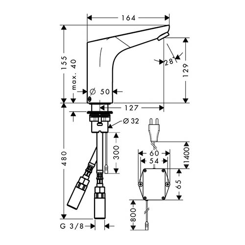 HANSGROHE FOCUS ZA LAVABO SENZORSKA 230V  31174000 2