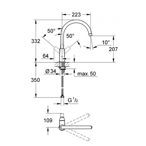 GROHE BAUCURVE ZA SUDOPERU  31231000  2