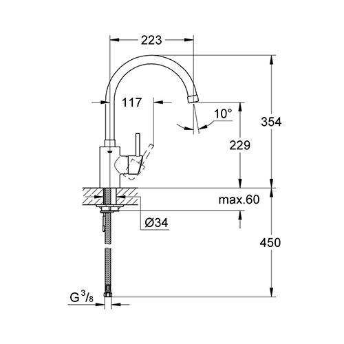 GROHE CONCETTO ZA SUDOPERU VISOKA 2 CEVI  32661000 2