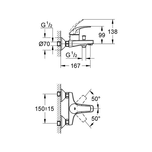 GROHE BAUCURVE ZA KADU  32806000 2