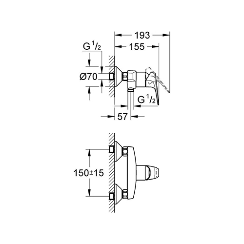 GROHE BAUFLOW ZA TUŠ KADU  32812000 2