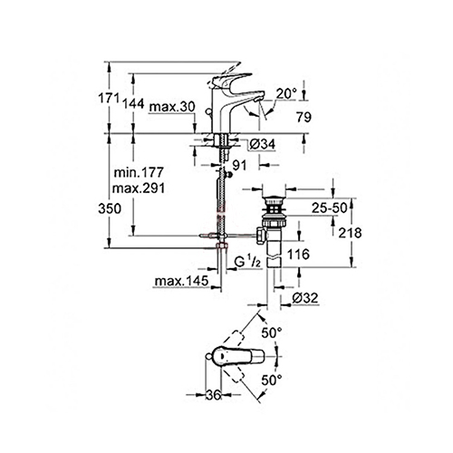 GROHE BAUFLOW ZA LAVABO  32851000 2