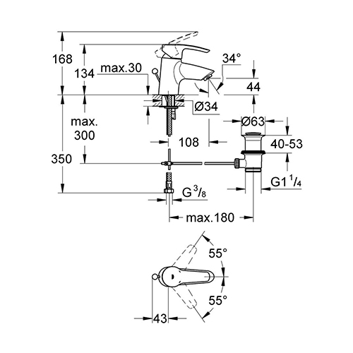 GROHE EUROSTYLE ZA LAVABO S  33552001  2