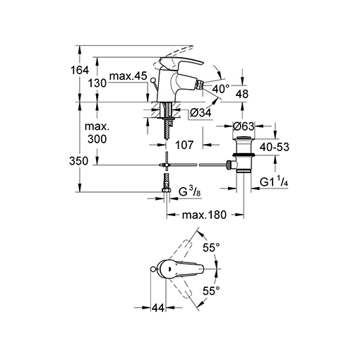 GROHE EUROSTYLE ZA BIDE  33565001 2