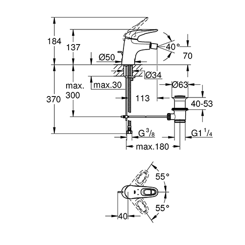 GROHE EUROSTYLE ZA BIDE  33565003   2