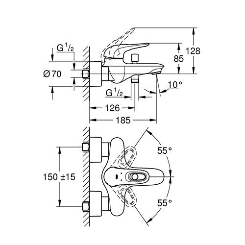 GROHE EUROSTYLE ZA KADU  33591003 2