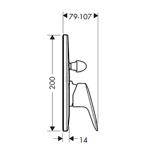 HANSGROHE MY CUBE UGRADNА SA PREBACIVAČEM KOMPLET  71245000 4