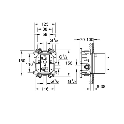 GROHE RAPIDO E IBOX  35501000 2