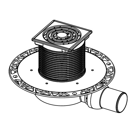 TECE SLIVNIK +REŠETKA INOX OKVIR SUVI  3601102 3