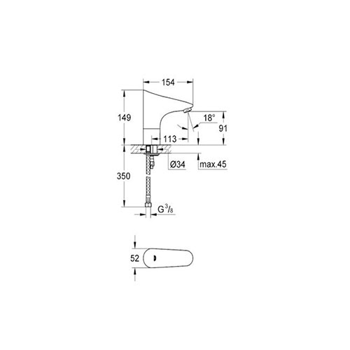 GROHE EUROPLUS E ZA LAVABO 6V  36208001 2