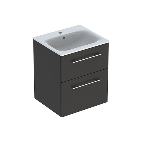 GEBERIT SELNOVA SQUARE LAVABO SA ORMARIĆEM, DVE FIOKE, LAVA MAT, 55 cm  501.233.00.1 1