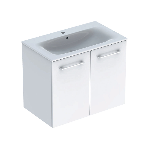 GEBERIT SELNOVA SQUARE LAVABO SA ORMARIĆEM, DVOJE VRATA, BELI SJAJ, 80cm  501.256.00.1 1