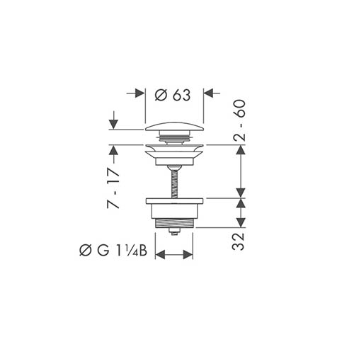 HANSGROHE ODLIVNI SET ZA LAVABO I BIDE  50100000 2