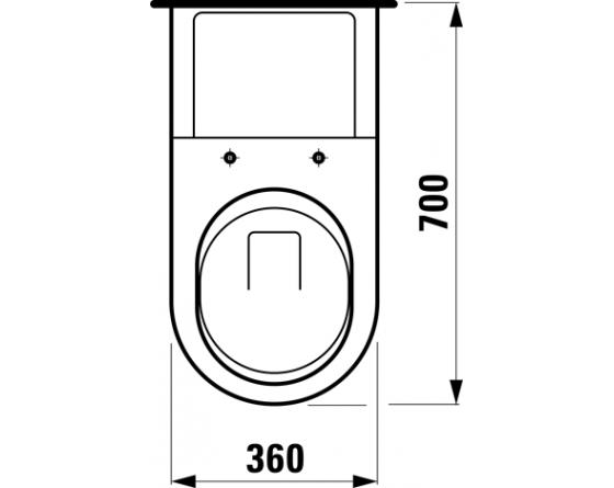 LAUFEN LIBERTYLINE INVALIDSKA WC ŠOLJA KONZOLNA 70 cm. 8214700000001 2