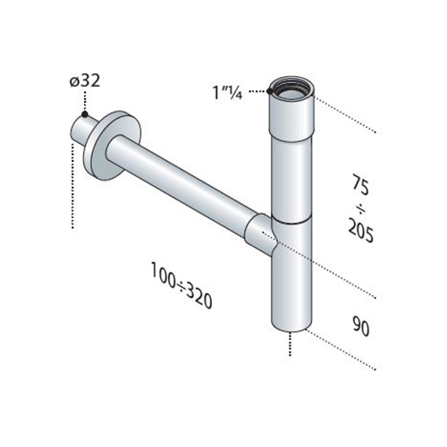 TEA PODSKLOP ZA LAVABO "TOTEM"  700.135.5.K 2