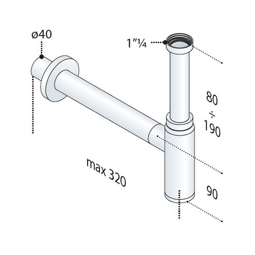 TEA PODSKLOP ZA LAVABO "TOTI" BELI  710.934.6.B 2